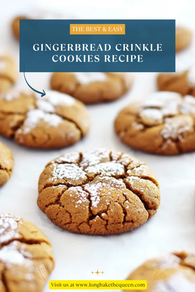 Gingerbread Crinkle Cookies Recipe