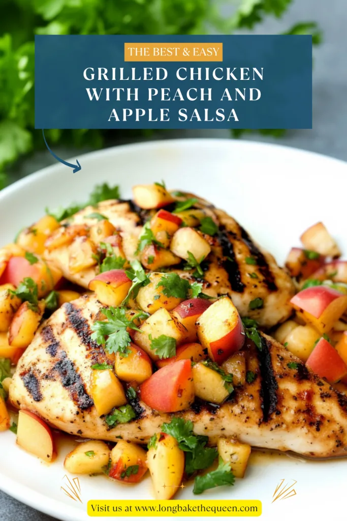 Grilled Chicken with Peach and Apple Salsa