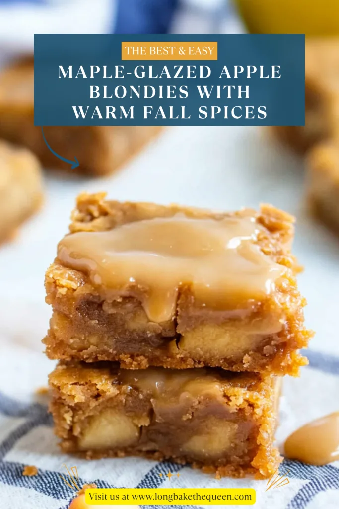 Maple-Glazed Apple Blondies with Warm Fall Spices