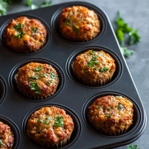 Homemade comfort food muffins fresh from the oven with golden melted cheese