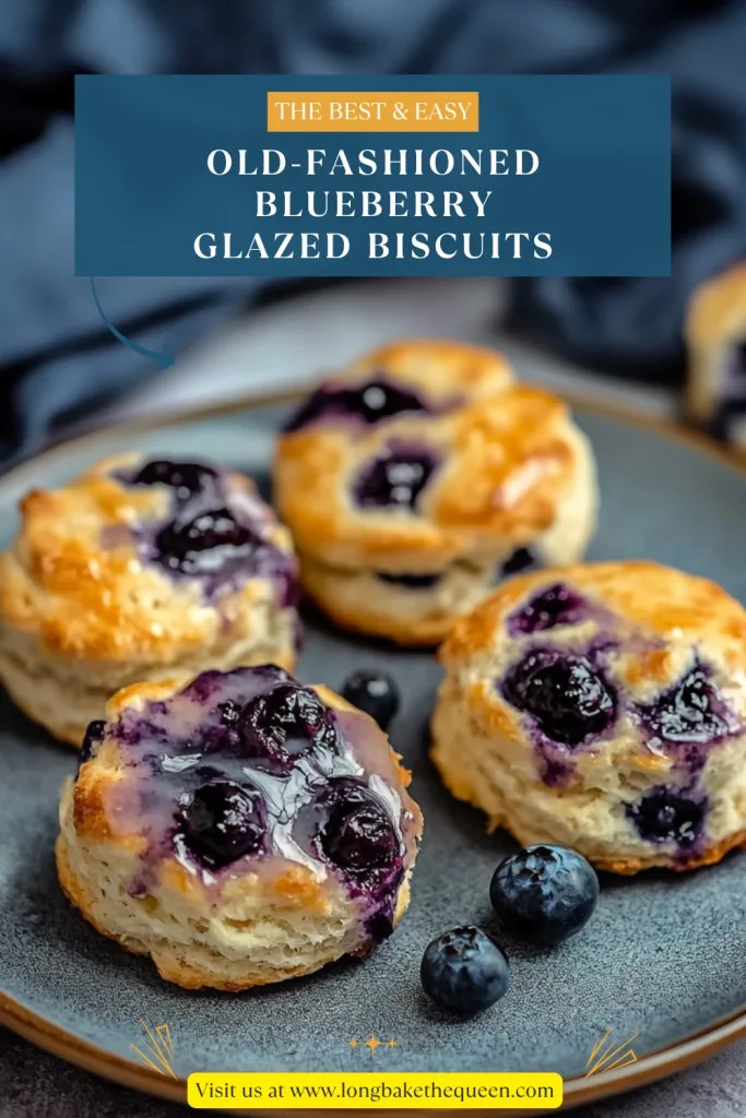 Old-Fashioned Blueberry Glazed Biscuits