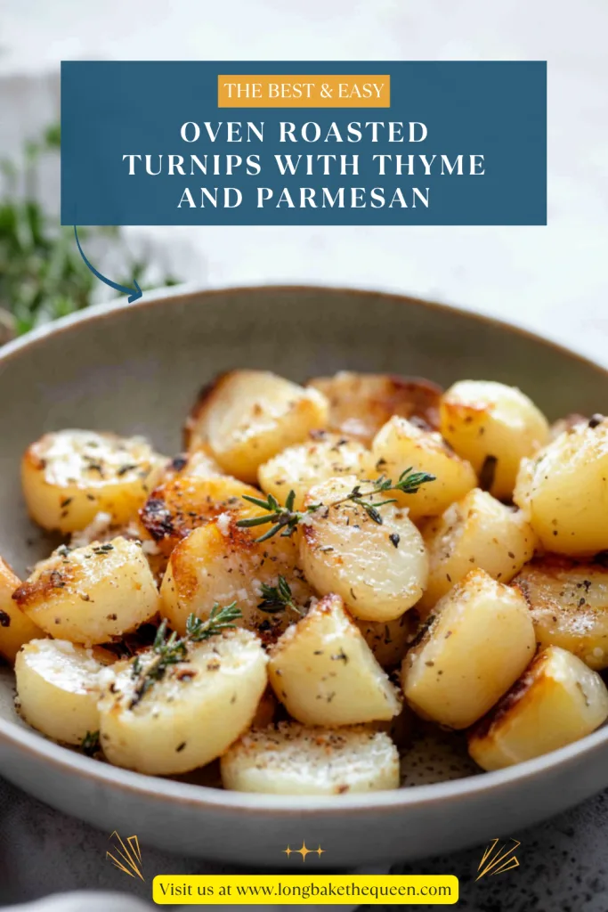 Oven Roasted Turnips with Thyme and Parmesan