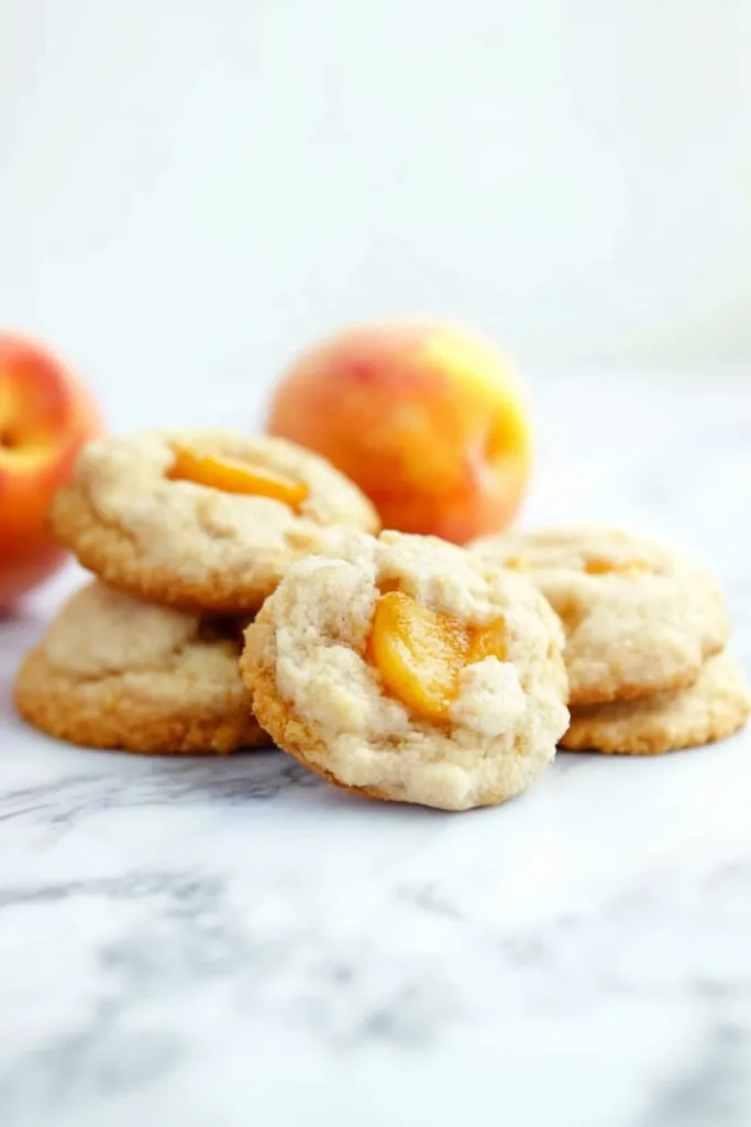 Freshly baked cookies showing soft texture and fruit filling.