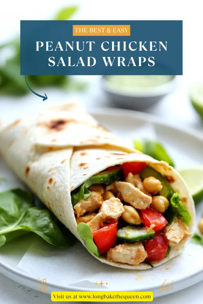 Peanut Chicken Salad Wraps
