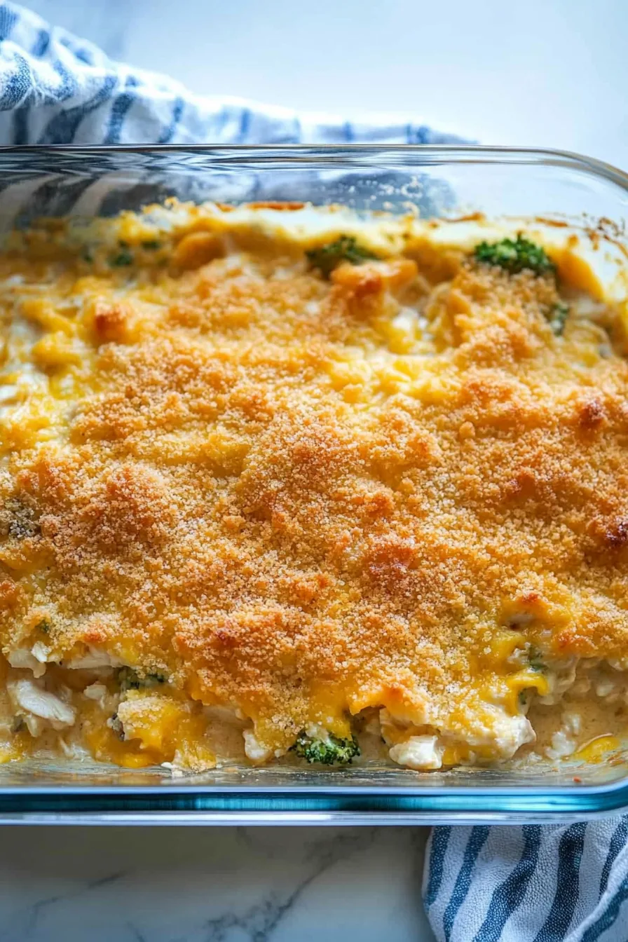 Final dish with bubbly cheese crust and fresh parsley garnish.