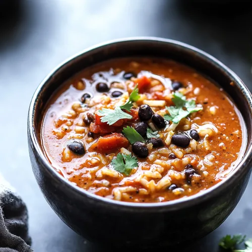 Comforting chicken and rice dish served in a dark bowl with vibrant toppings.