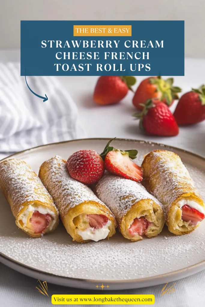 Strawberry Cream Cheese French Toast Roll Ups