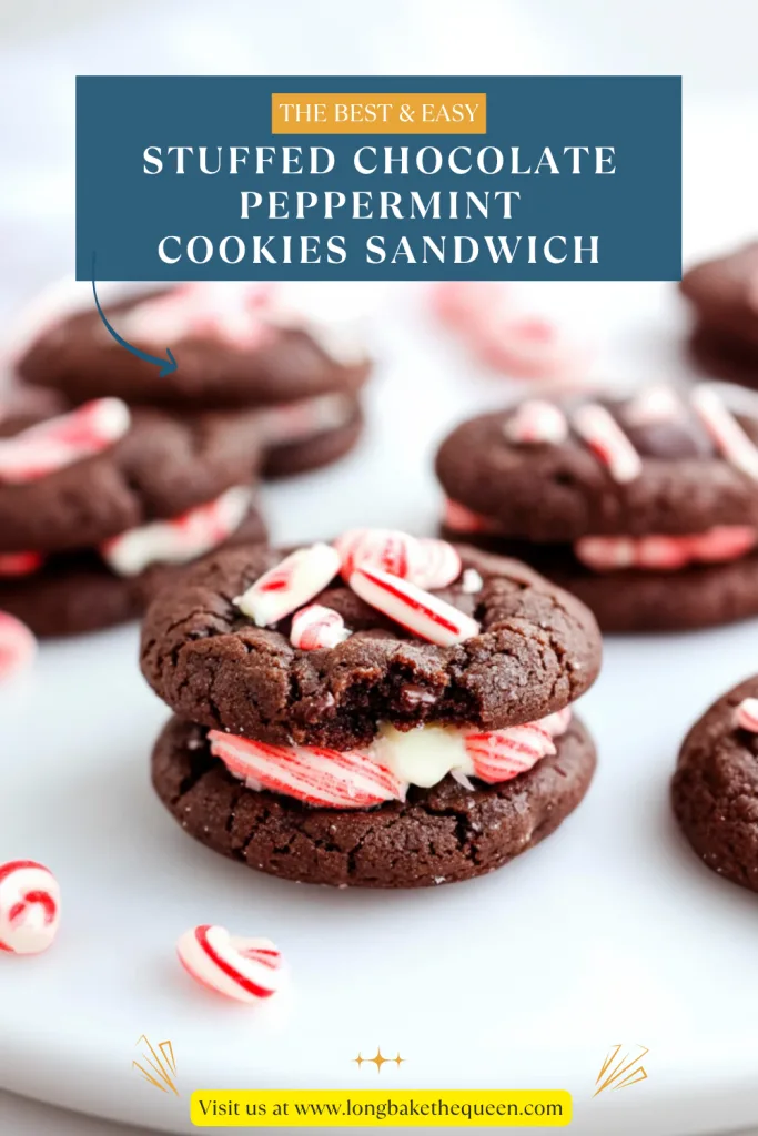Stuffed Chocolate Peppermint Cookies Sandwich