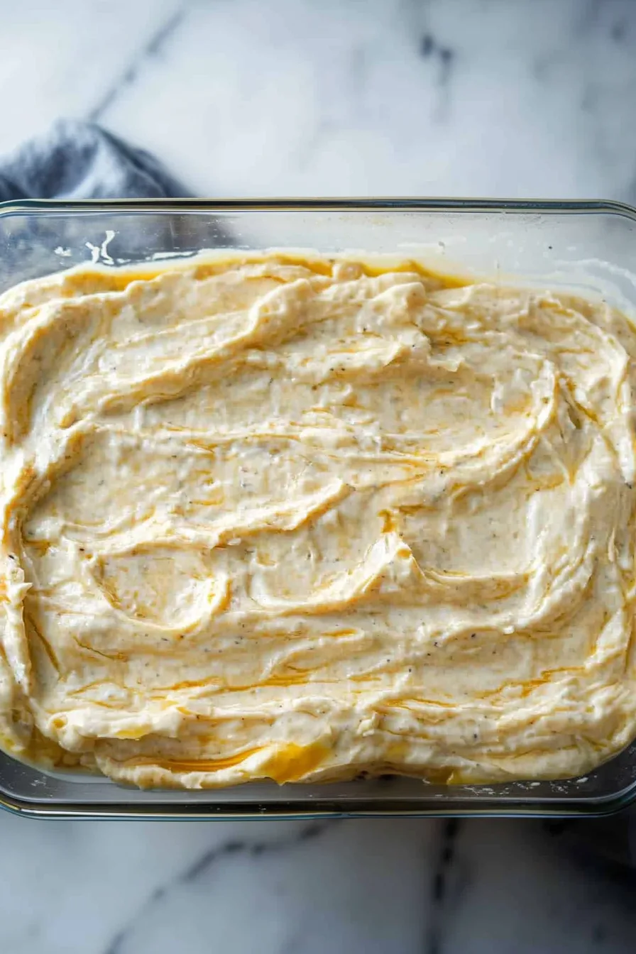 Creamy, rich spread with a smooth texture, garnished lightly for presentation.