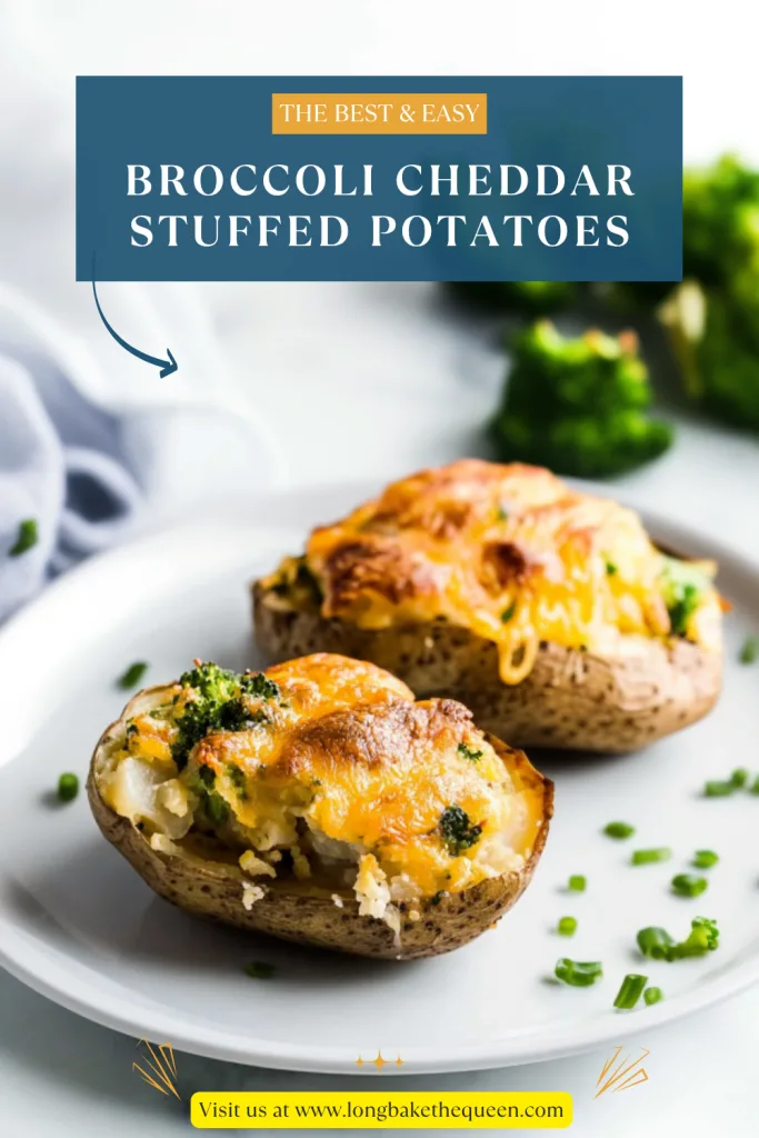 Broccoli Cheddar Stuffed Potatoes