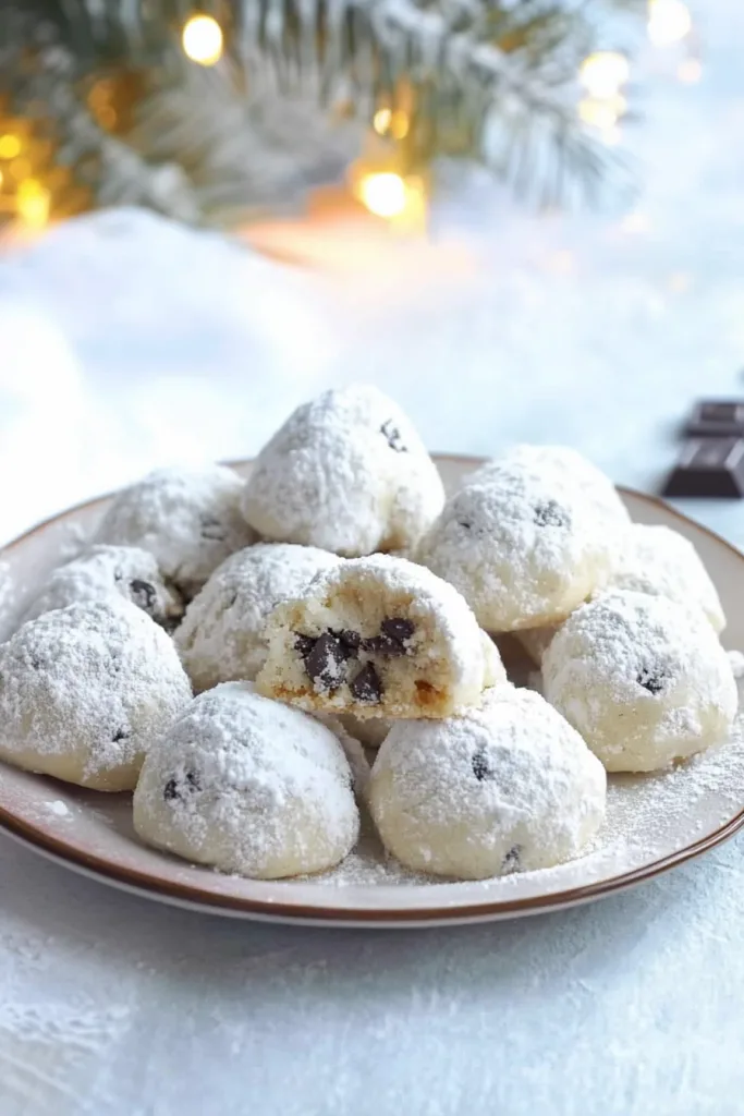 Soft, crumbly cookie interior contrasted with smooth sugar coating.