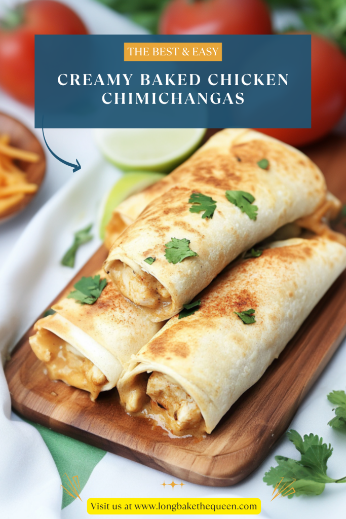 Creamy Baked Chicken Chimichangas