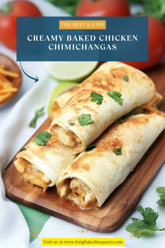Creamy Baked Chicken Chimichangas