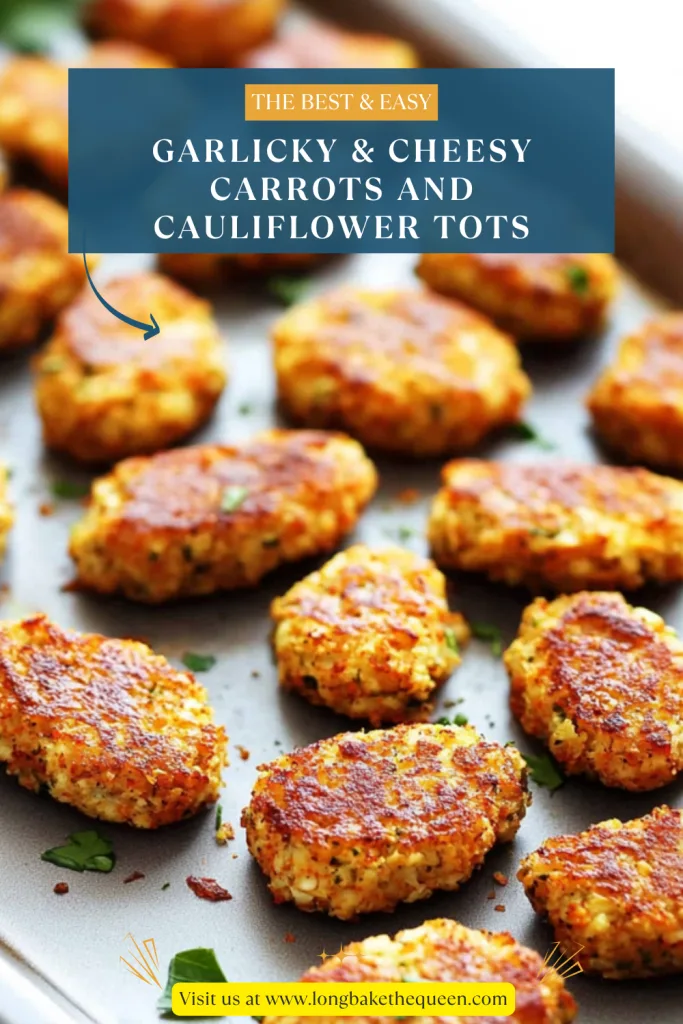 Garlicky & Cheesy Carrots and Cauliflower Tots