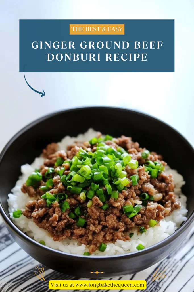 Ginger Ground Beef Donburi Recipe