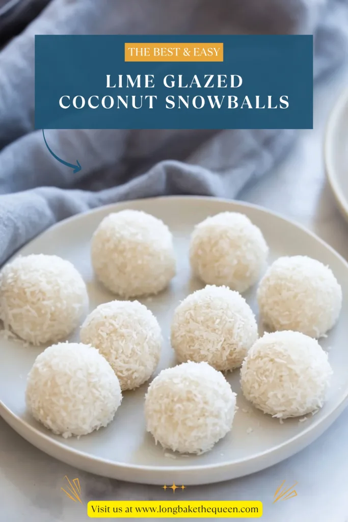 Lime Glazed Coconut Snowballs