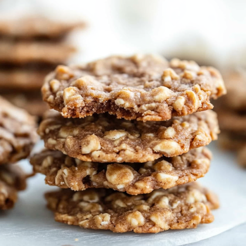 Stack of cookies highlighting their textured surface and gooey chocolate pieces.