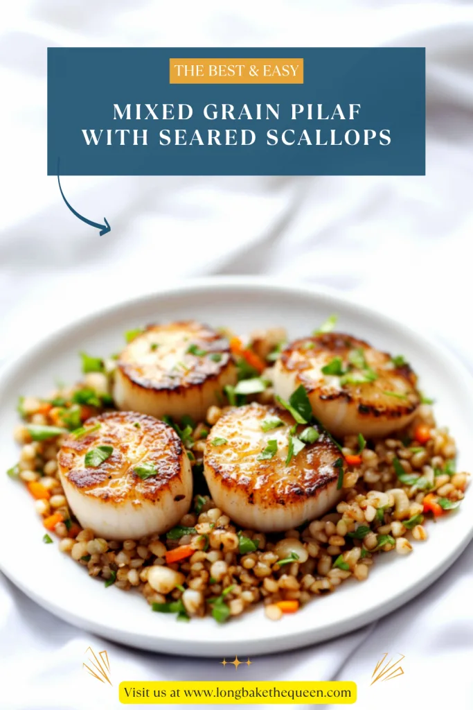 Mixed Grain Pilaf with Seared Scallops