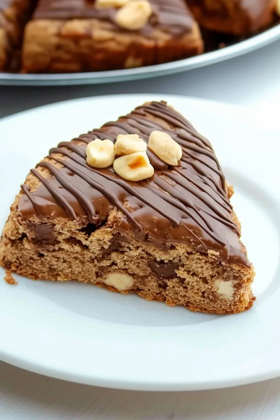 Nutella Scones arranged neatly, highlighting their indulgent texture and topping.