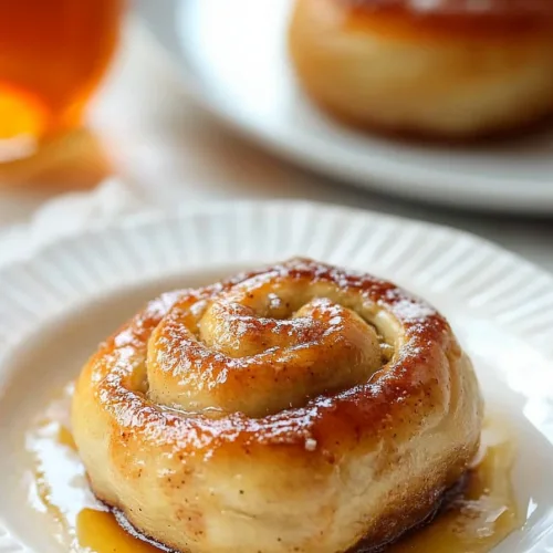 Golden brown breakfast rolls served warm with a rich buttery glaze.