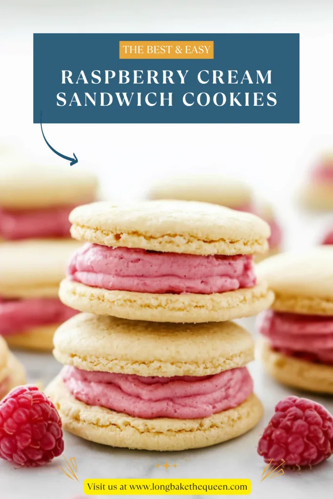 Raspberry Cream Sandwich Cookies