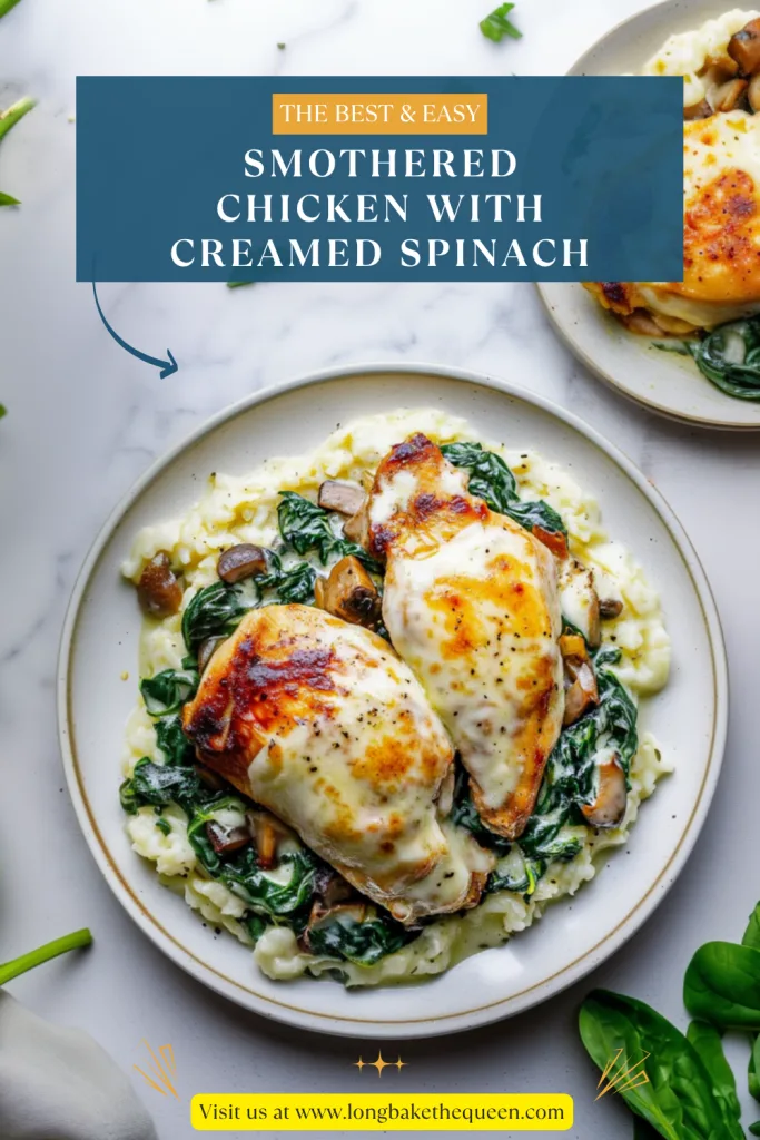 Smothered Chicken with Creamed Spinach