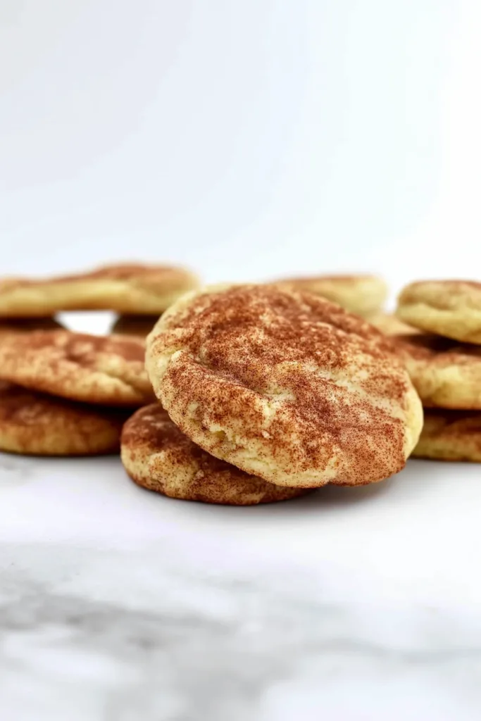 Tender cinnamon-dusted cookies with a classic bakery-style appearance.