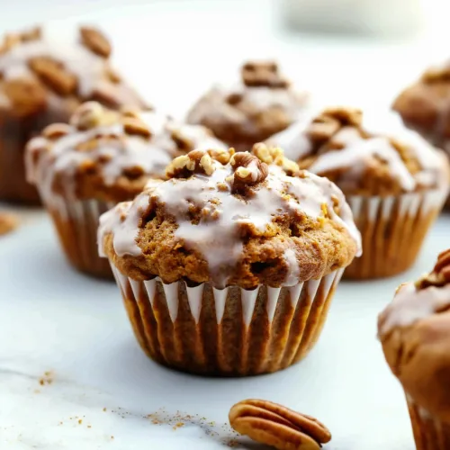Freshly baked muffin with crunchy nut pieces on top