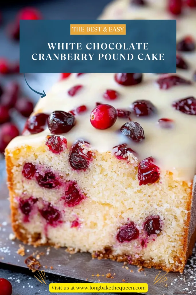 White Chocolate Cranberry Pound Cake