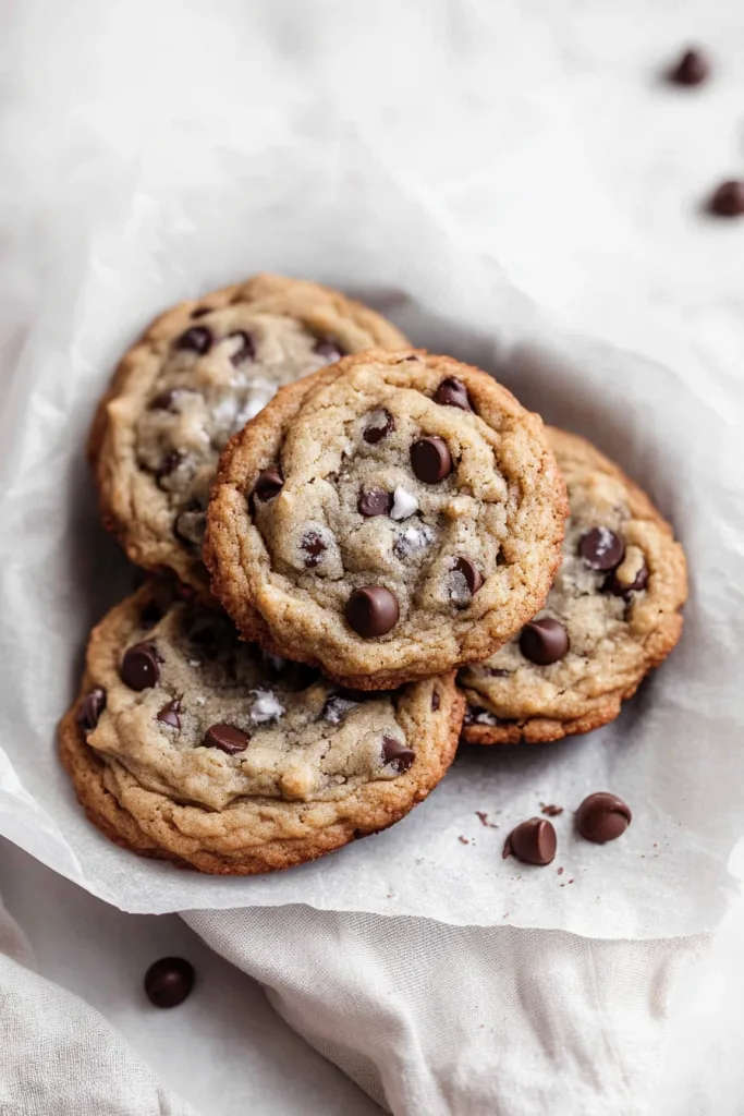 Freshly baked cookies cooling, their edges crisp and centers soft.
