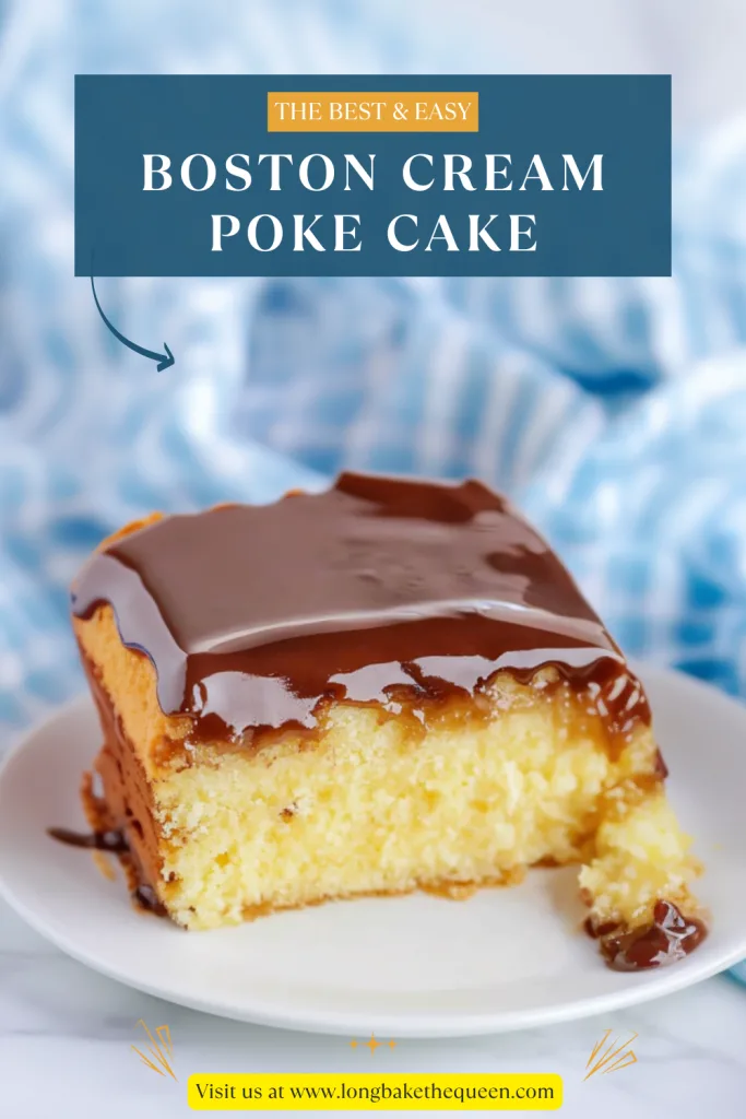 Boston Cream Poke Cake