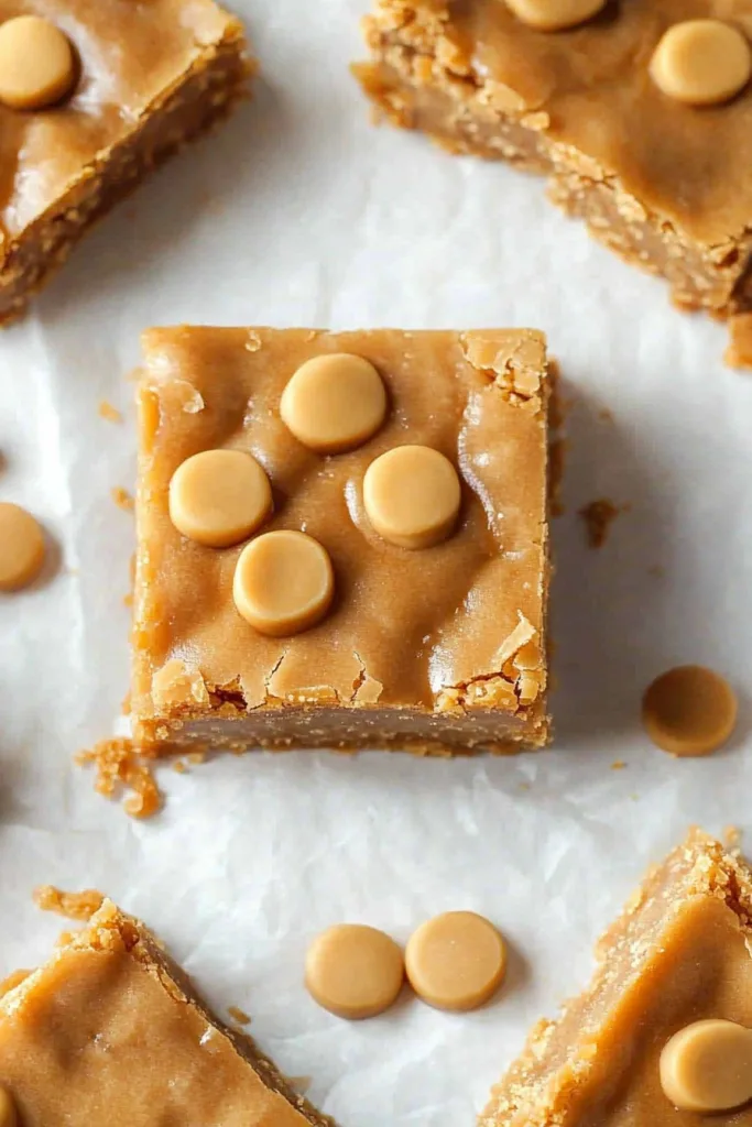 Close-up of golden-brown bars showing smooth interior and crumbly edges.