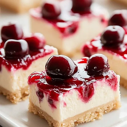 Dessert arranged neatly on a white plate, garnished with glossy cherries.
