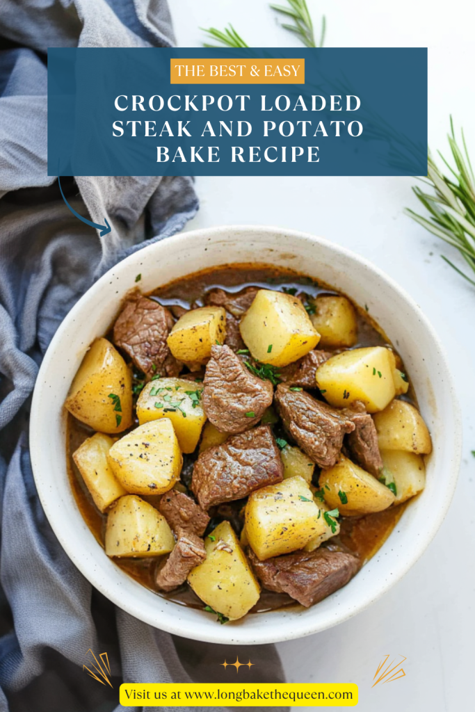 Crockpot Loaded Steak and Potato Bake Recipe