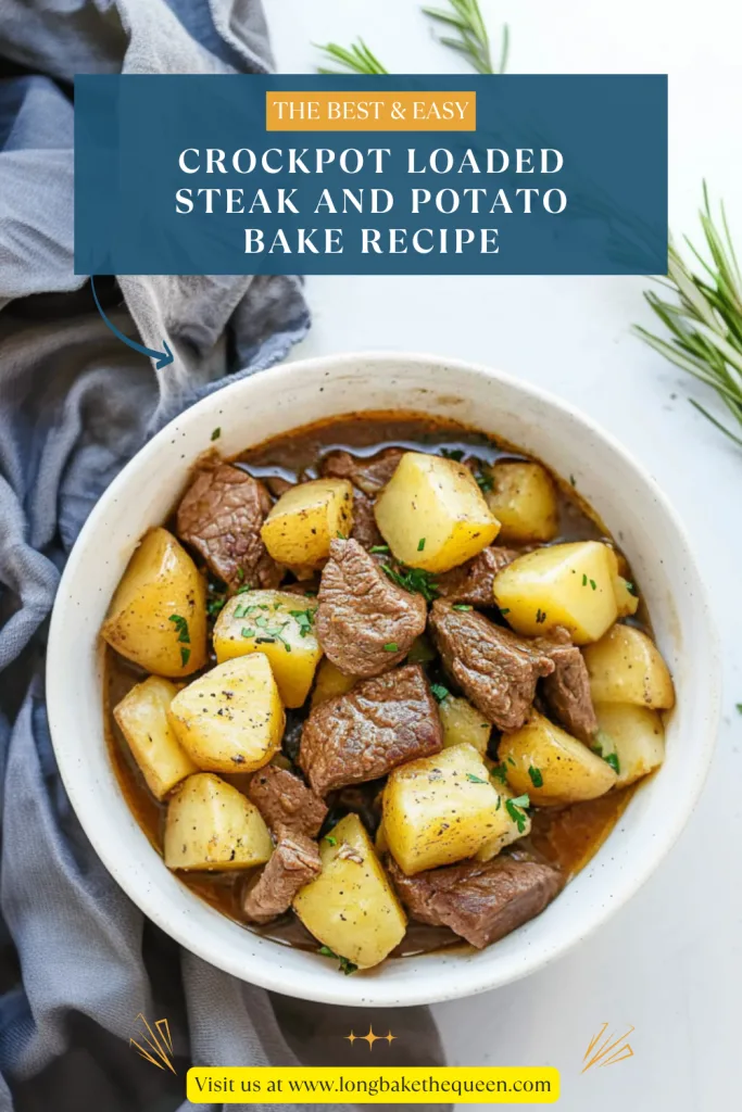 Crockpot Loaded Steak and Potato Bake Recipe
