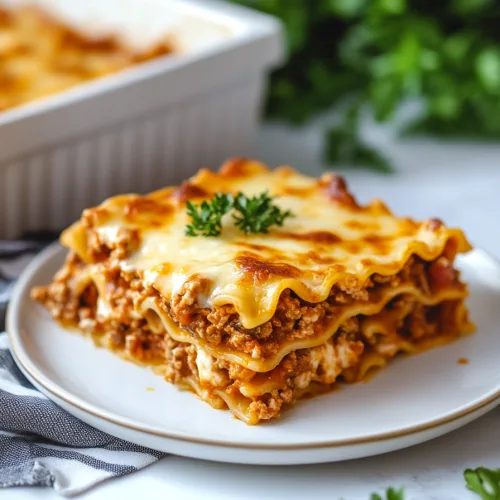 Hearty baked pasta topped with melted cheddar and fresh herbs on a white plate.