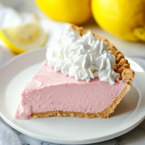 Bright dessert slice on a white plate, styled with fresh lemons in the background.