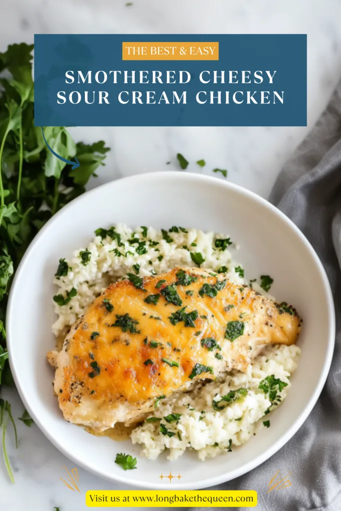 Smothered Cheesy Sour Cream Chicken