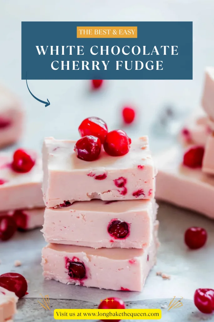 White Chocolate Cherry Fudge
