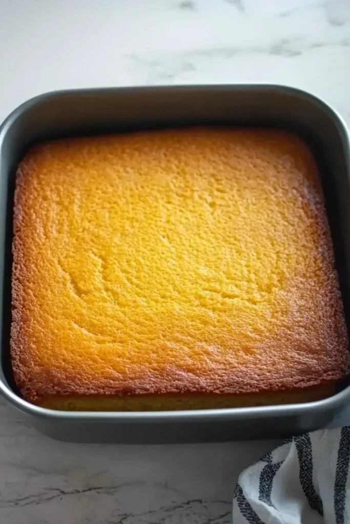 Final serving of cornbread showcasing the crumbly interior and lightly crisp top layer.