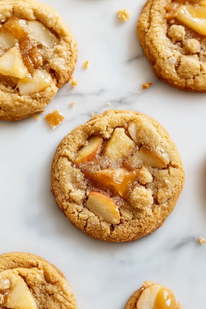 Golden cookies with cracked tops, sprinkled with coarse sugar crystals.