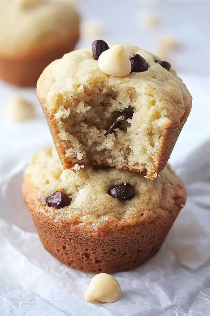 Golden-brown muffins styled simply with a homemade look.