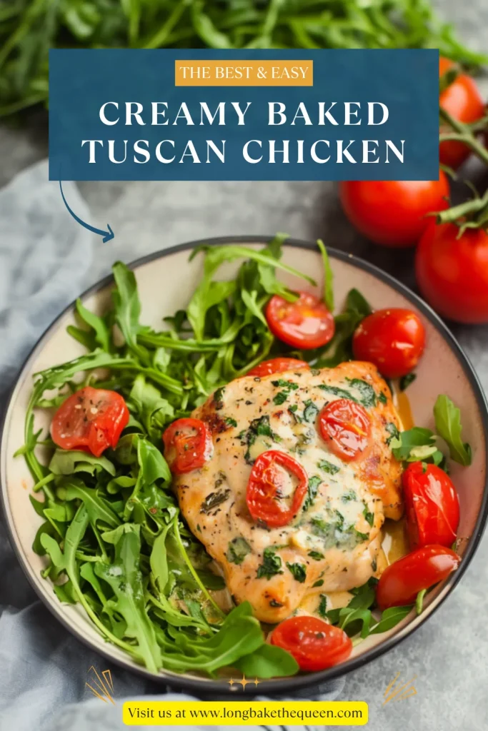 Creamy Baked Tuscan Chicken