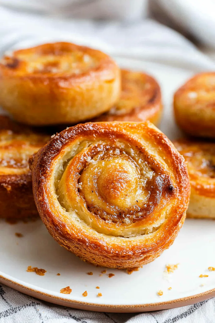 Freshly baked rolls showcasing melted filling and browned tops.