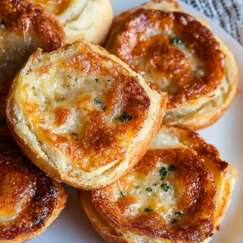 Savory pastries arranged neatly on a white plate with thyme leaves.
