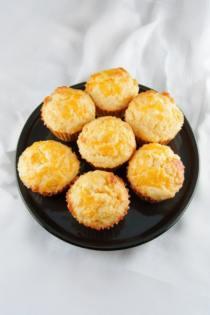 Freshly baked savory muffins with crisp edges and fluffy centers.