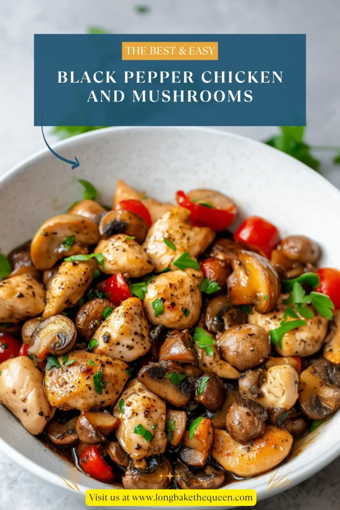 Easy Black Pepper Chicken and Mushrooms