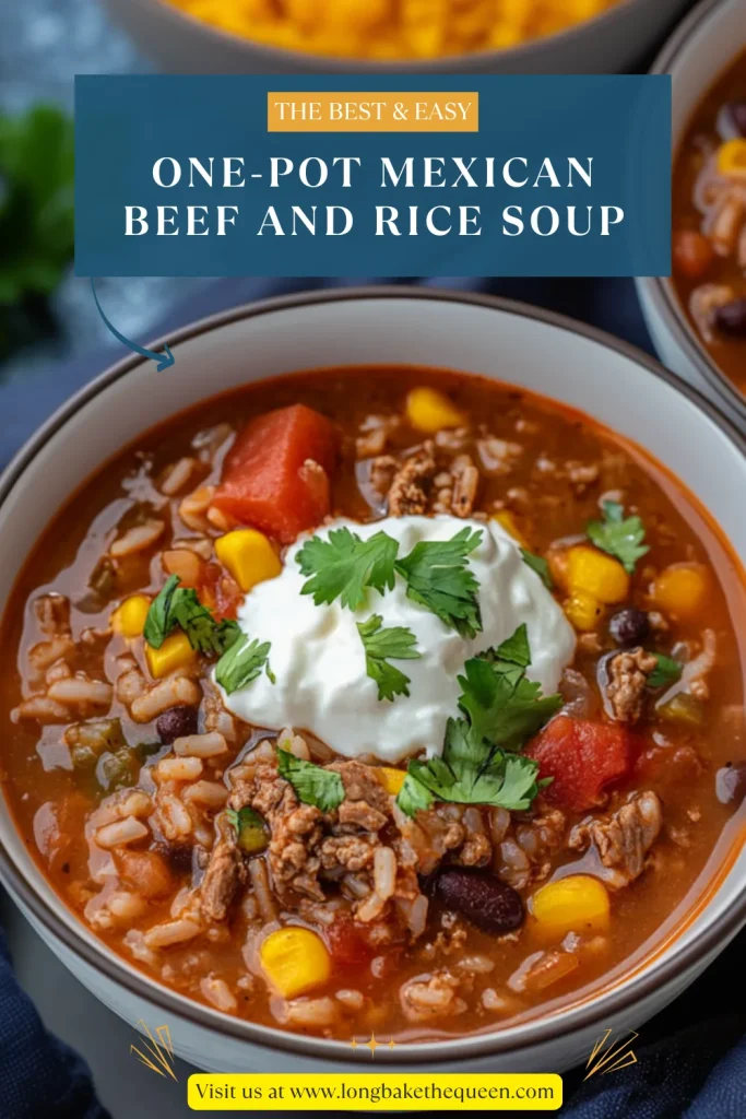 One-Pot Mexican Beef and Rice Soup