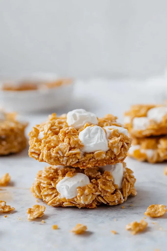 Cookies scattered on parchment paper, highlighting their rustic, homemade texture.