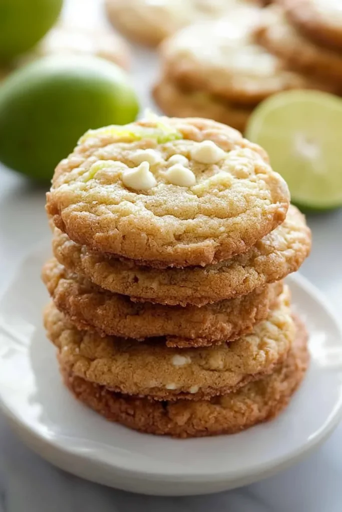 Freshly baked cookies with visible coconut flakes and chocolate pieces.